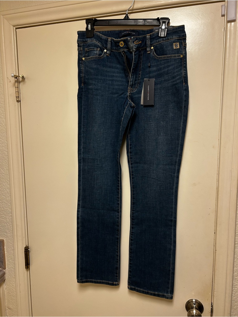 Tommy Hilfiger Women's Dark Blue Straight Leg Jeans